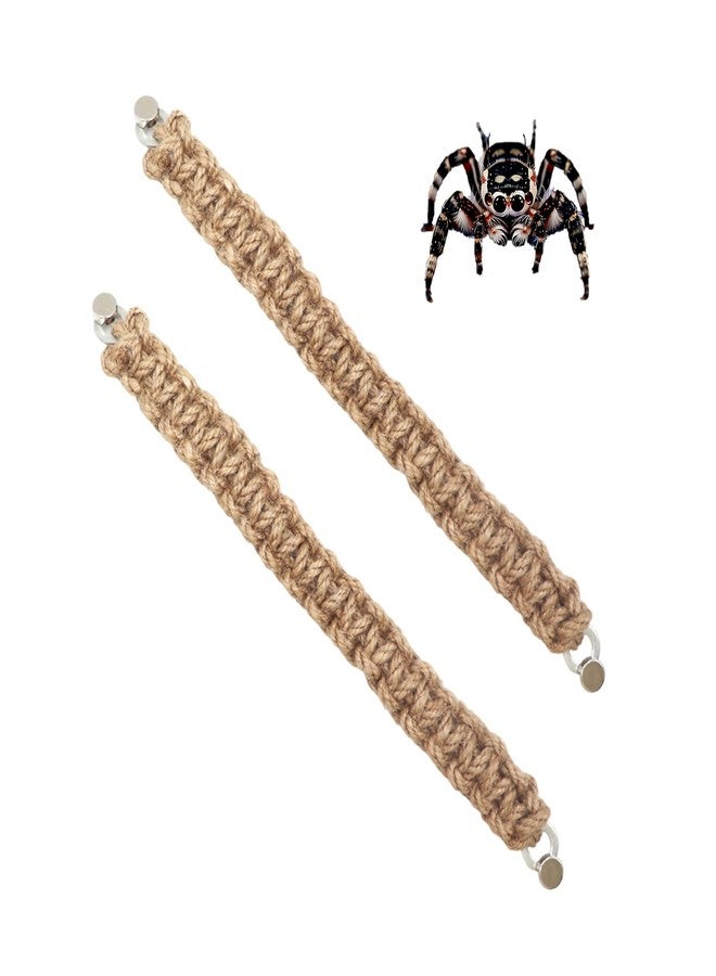MHLLGN Jumping Spider Enclosure Accessories, 2 Pack Climbing Rope Bridge with Magnets, Braided Rope Bridge for Spiders, Tarantula Enclosure Accessories - Image 1
